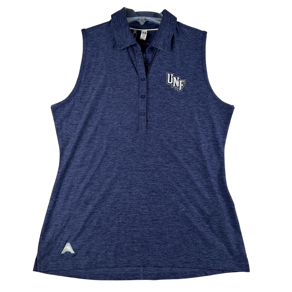 North Florida Ospreys Shirt Womens Large NCAA Golf Under Armour HeatGear Polo